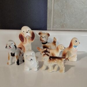Vintage Ceramic Dog Figurine Collection